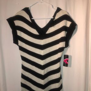 Black & white sweater dress size large. New